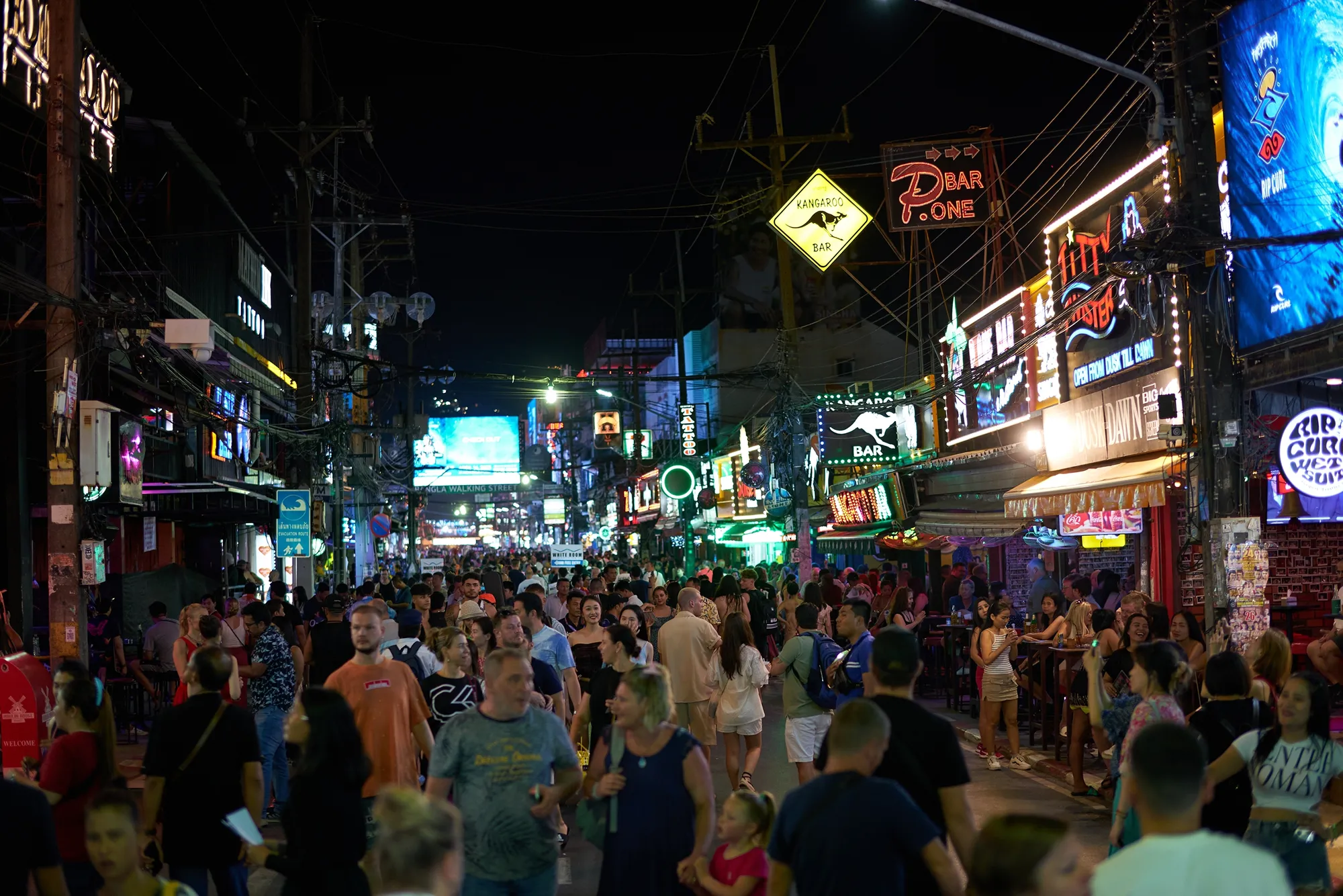 A View down Bangla Road, Patong Beach, Phuket, Thailand